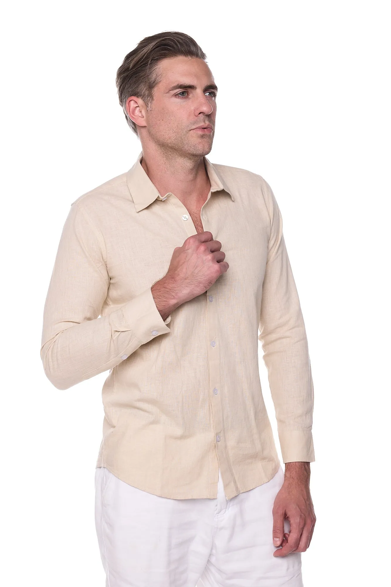 129 linen men shirts