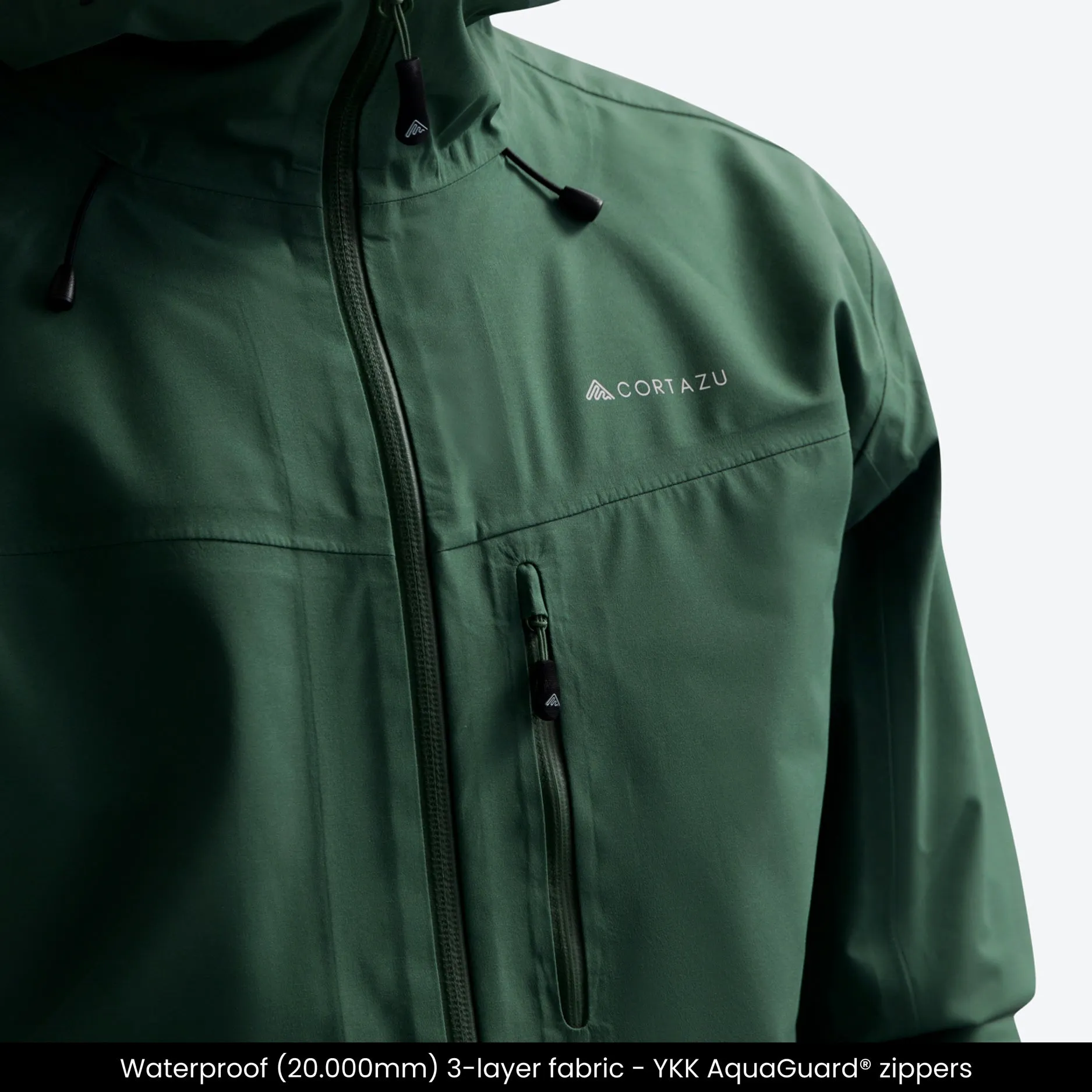 All weather Hardshell Jacket Dark Green | Men