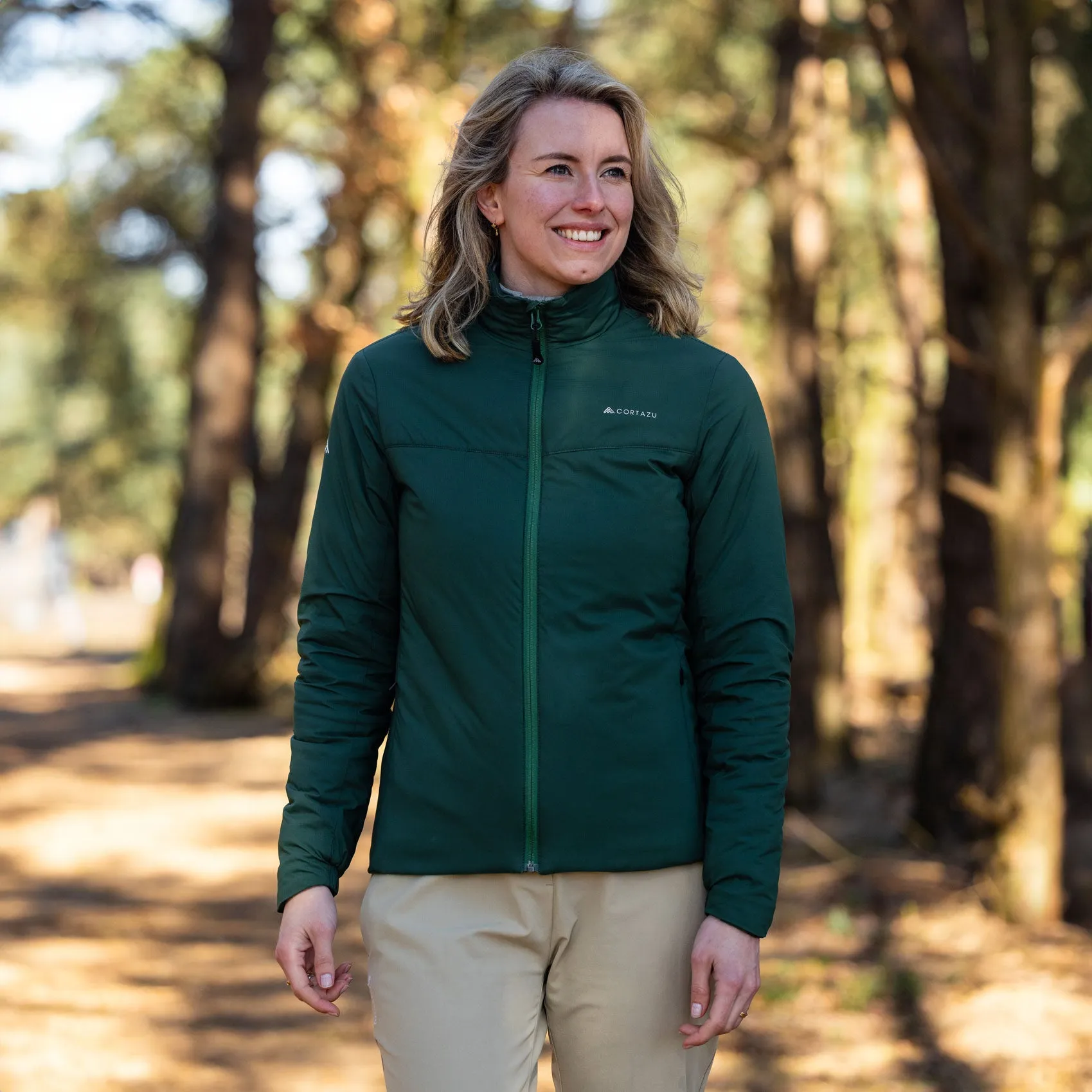 All weather Mid-layer Jacket Dark Green | Women