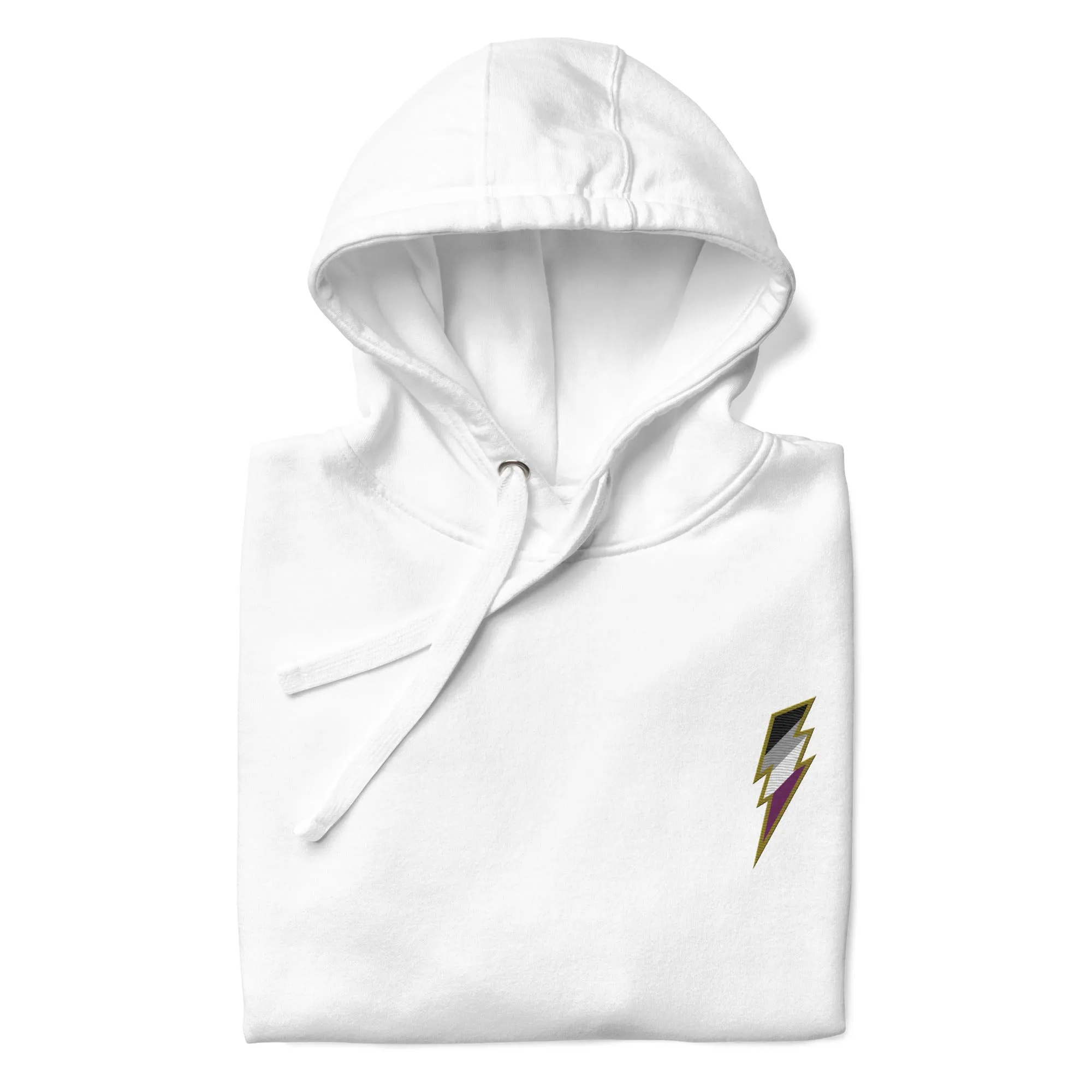 Asexual Pride Lightning Embroidered Hoodie