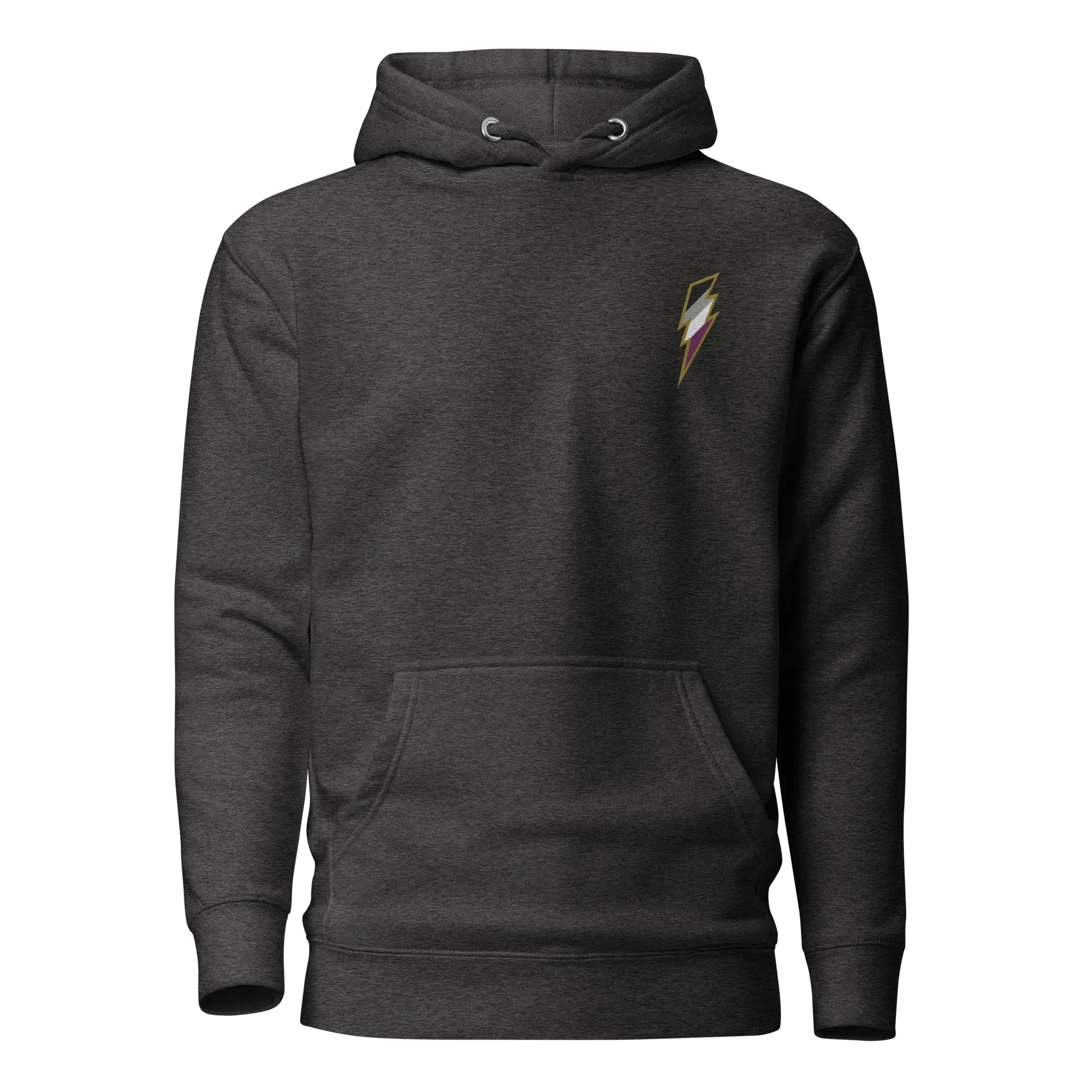 Asexual Pride Lightning Embroidered Hoodie