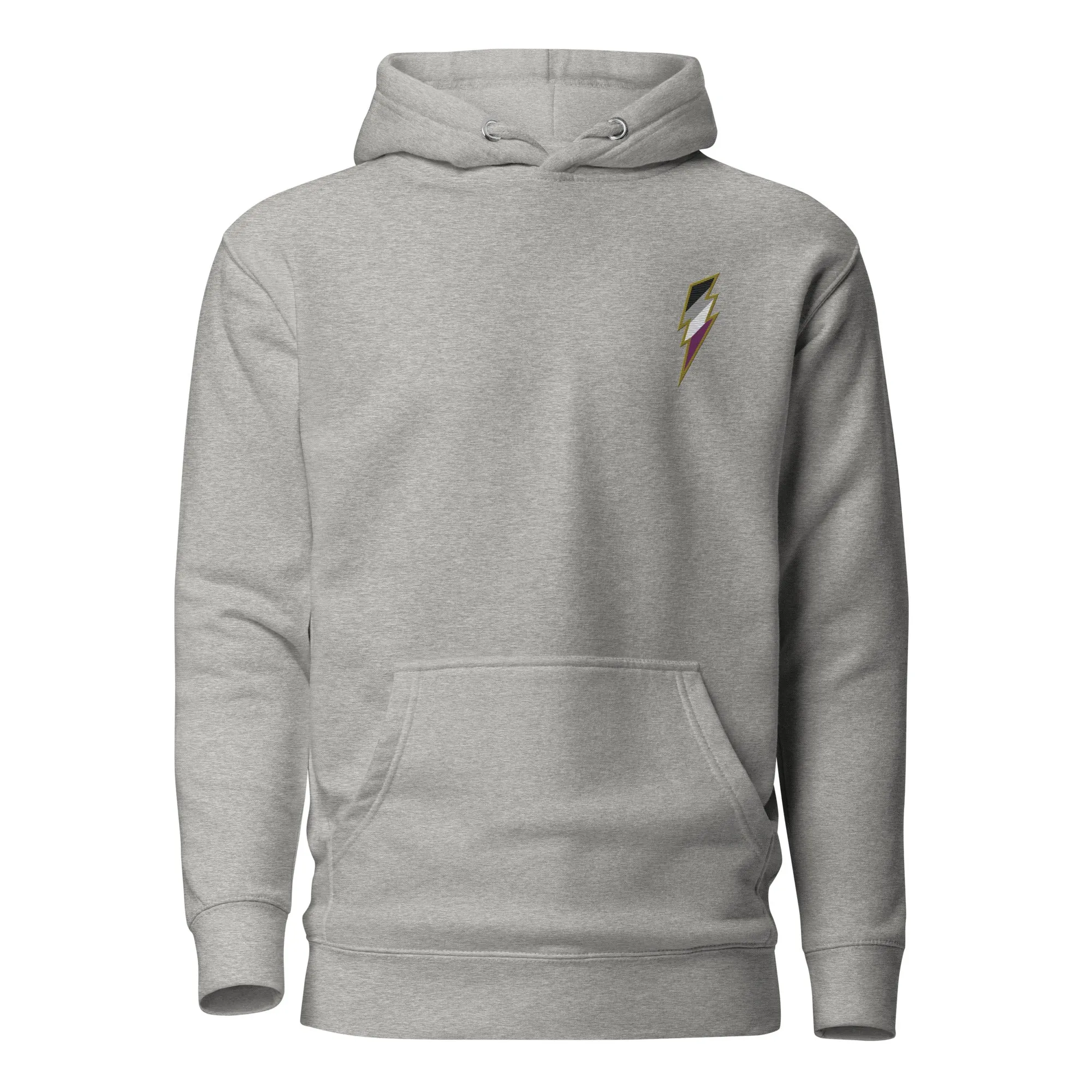 Asexual Pride Lightning Embroidered Hoodie