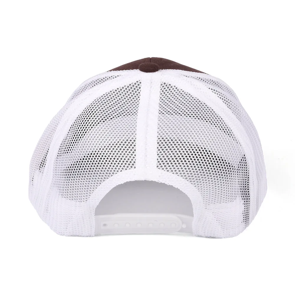 Brixton Hats Rival Stamp NetPlus MP Trucker Cap - Mahogany-White