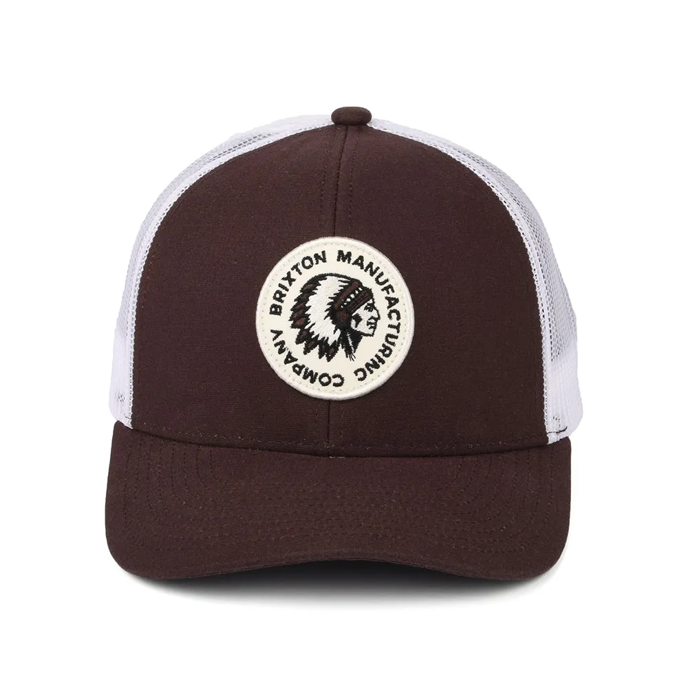 Brixton Hats Rival Stamp NetPlus MP Trucker Cap - Mahogany-White