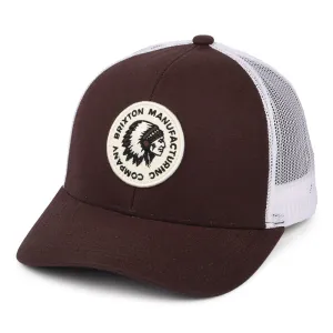 Brixton Hats Rival Stamp NetPlus MP Trucker Cap - Mahogany-White