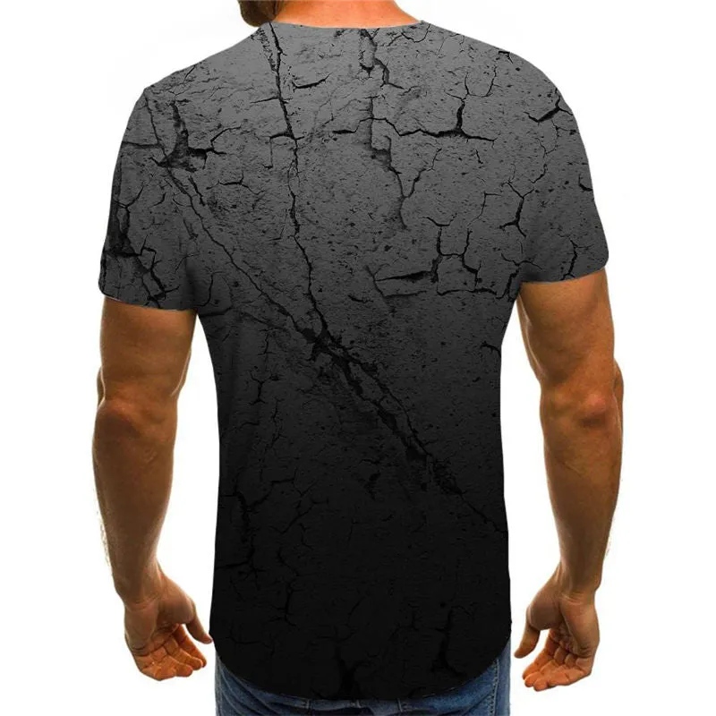 Dark Crackle Texture shirt special texture 3D tshirt art costume man Cool different