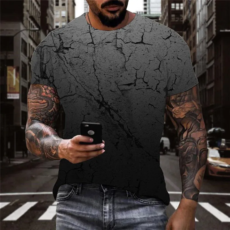 Dark Crackle Texture shirt special texture 3D tshirt art costume man Cool different