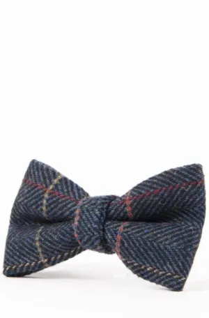 Eton Navy Check Tweed Bow Tie