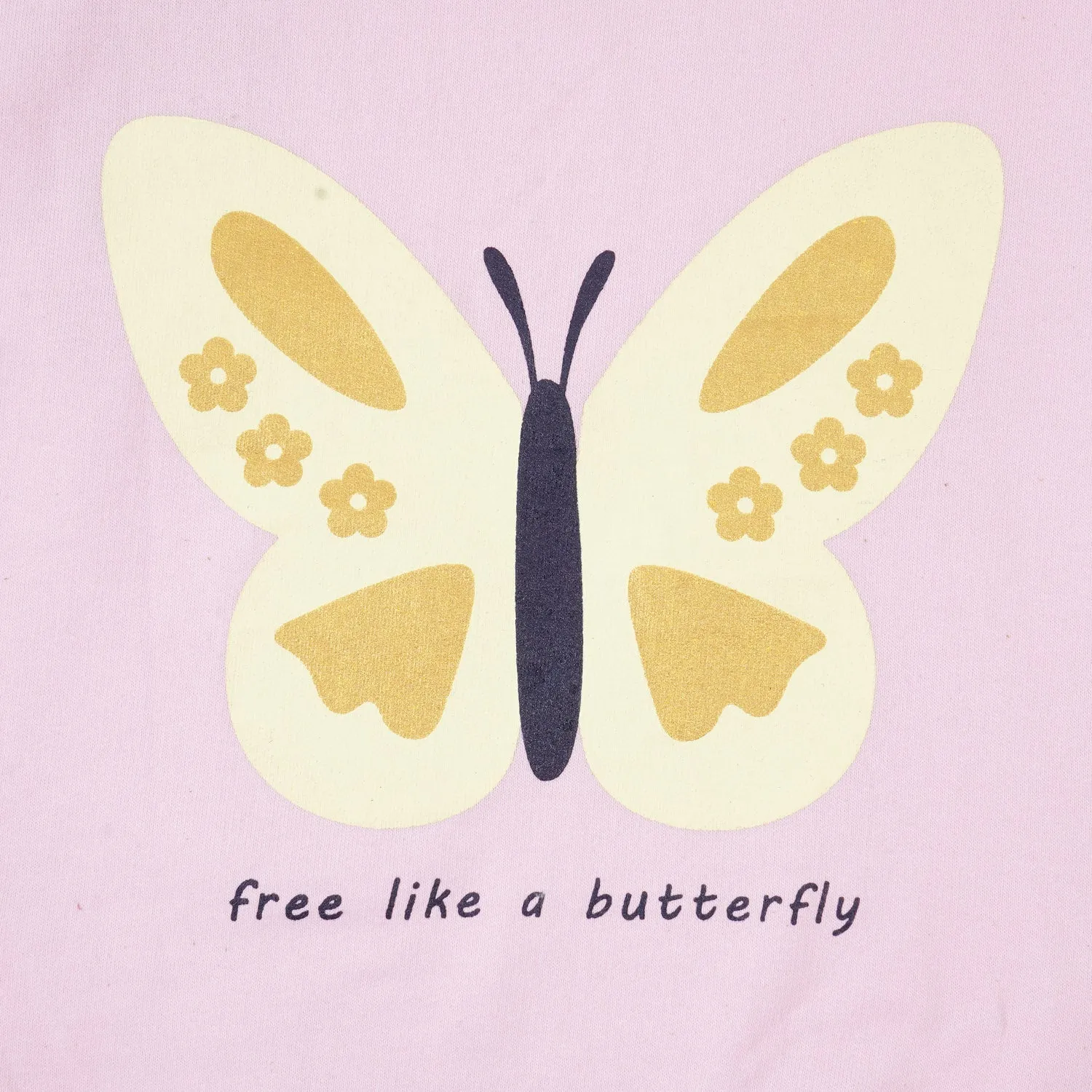 Girls Sweatshirt Butterfly - Pink