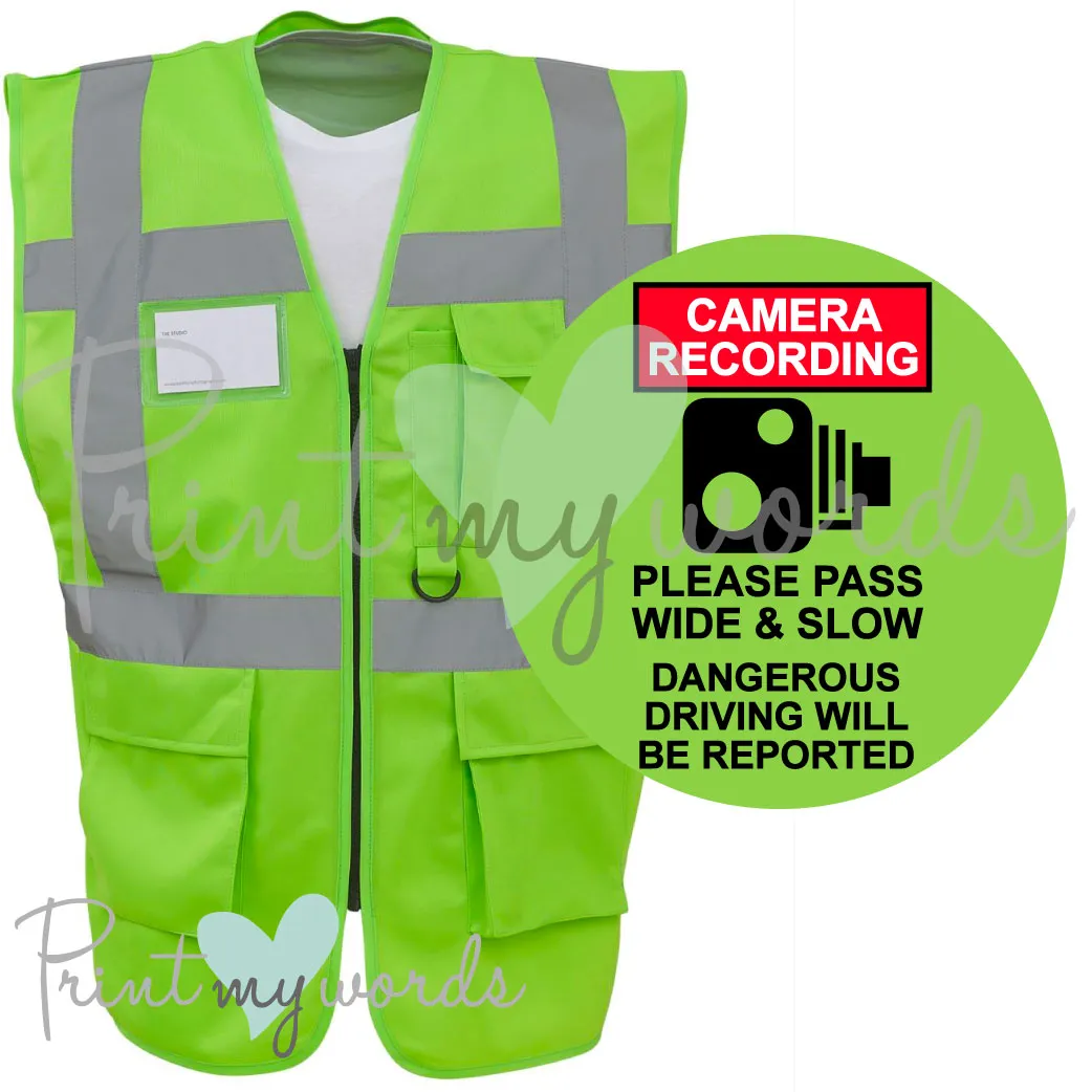 High Visibility Hi Vis Equestrian Reflective Vest Tabard Waistcoat DANGEROUS DRIVING