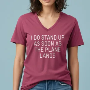 I Do Stand Up - Women's V-Neck T-Shirt