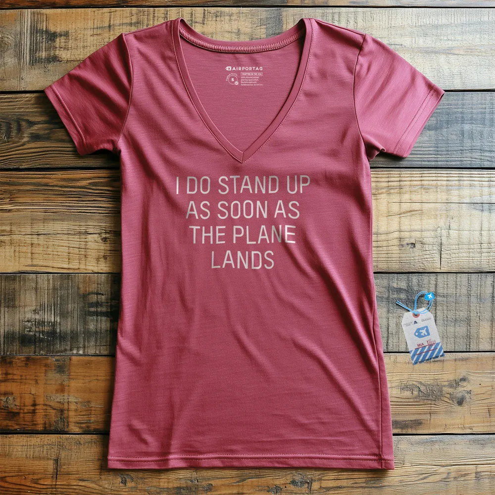 I Do Stand Up - Women's V-Neck T-Shirt