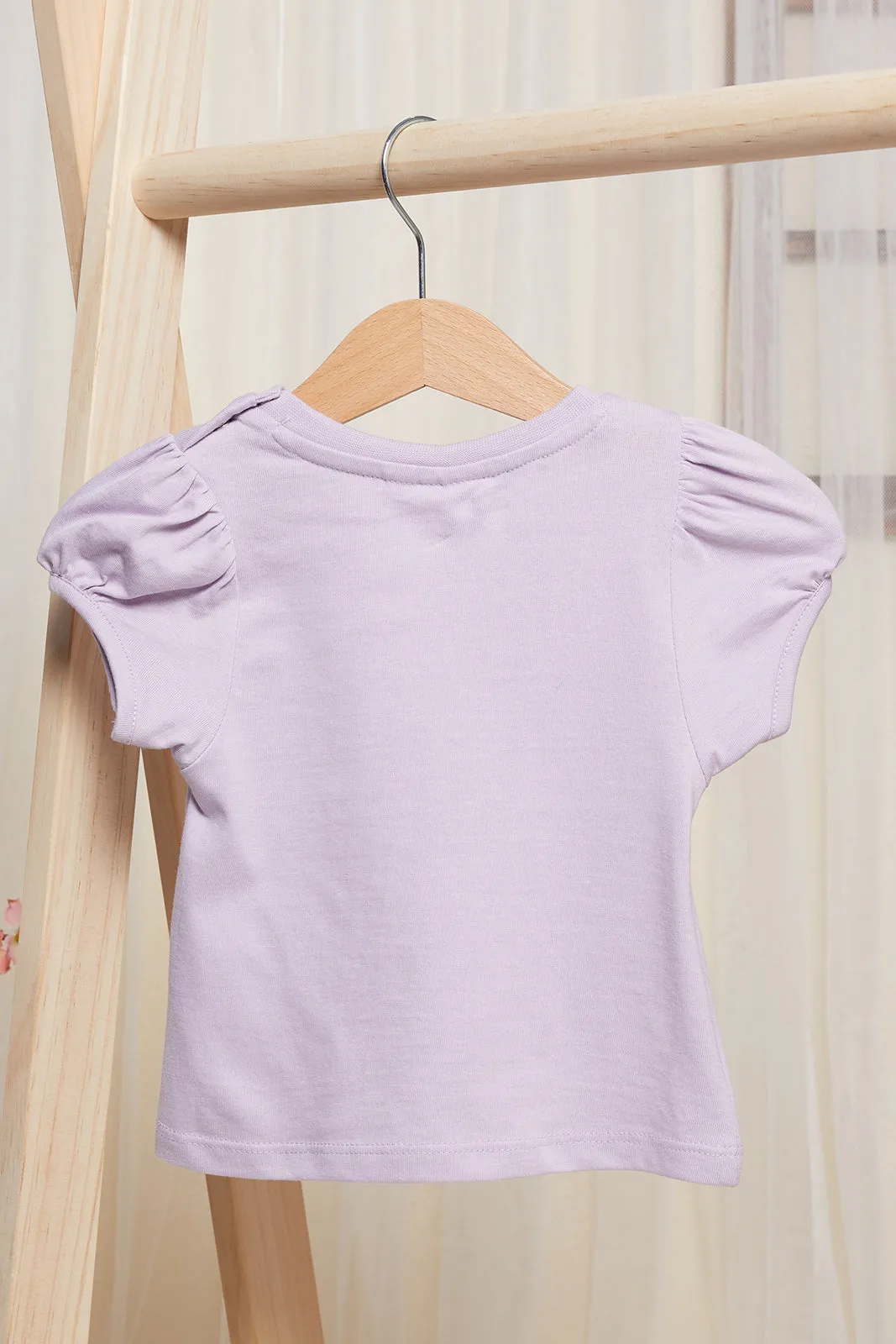 Infant Girls Lilac Embellished Top