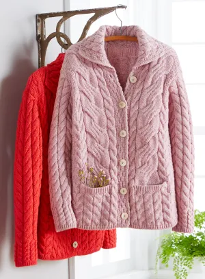 Irish Rose Cable Cardigan FINAL SALE (No Returns)