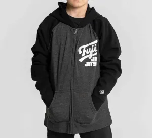 Kids Jiu Jitsu Varsity Zip Hoodie Charcoal