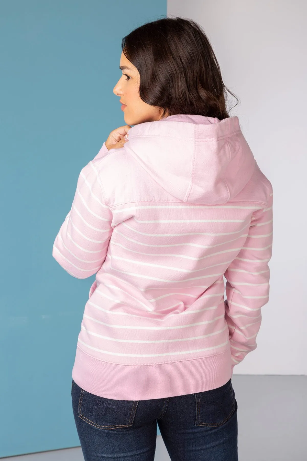 Ladies Lucy Striped Full Zip Hoody