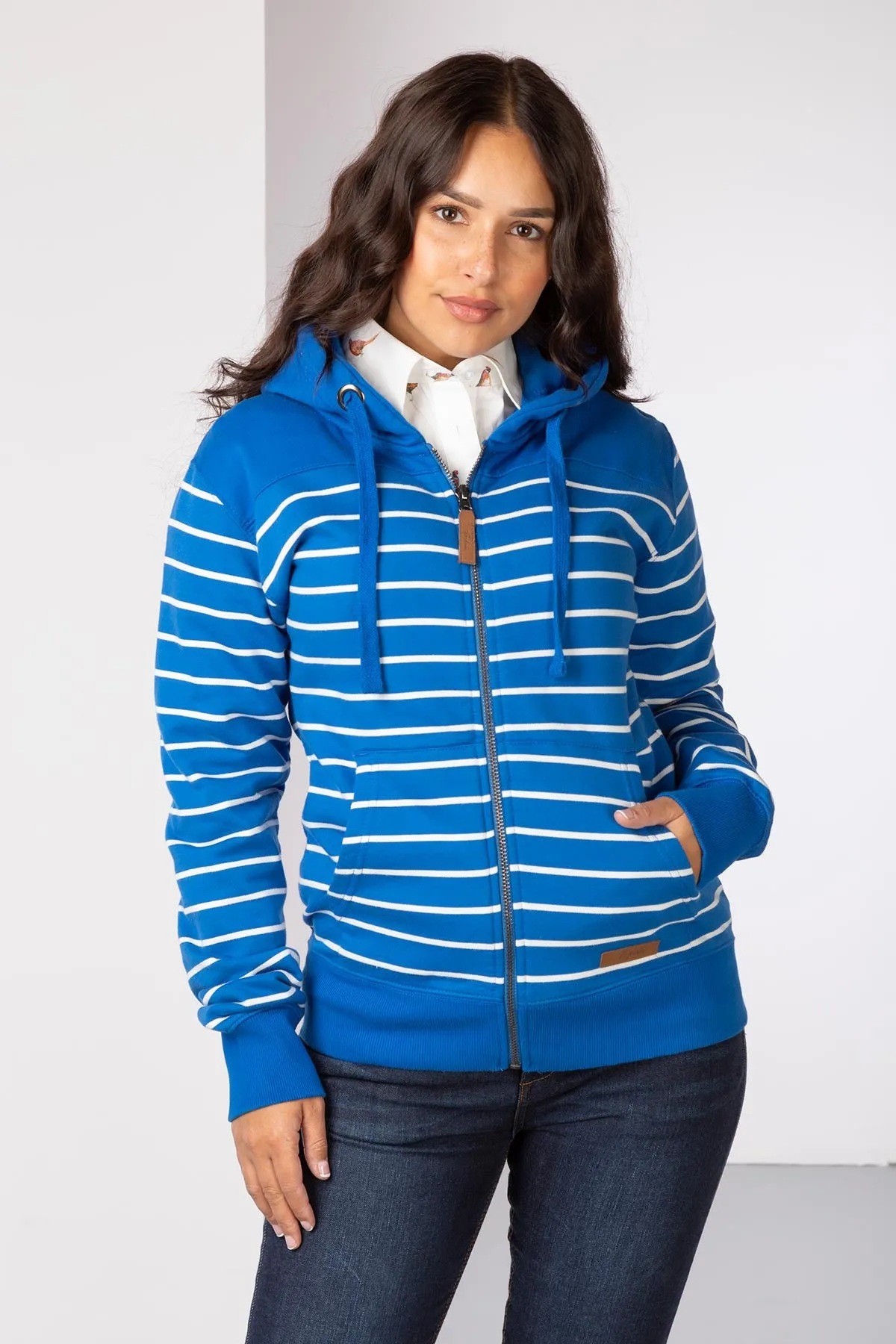 Ladies Lucy Striped Full Zip Hoody