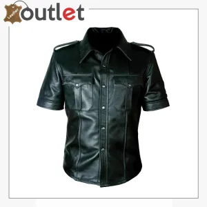 Men Very Hot Genuine Sheep leather Shirt