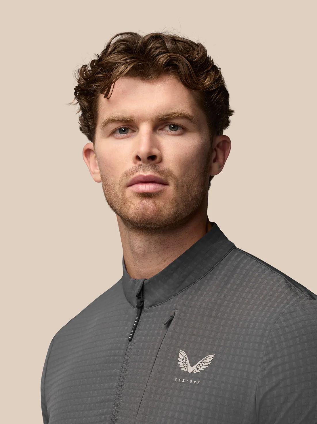 Men's Golf Long Sleeve Flex Tech Half Zip Top - Gunmetal