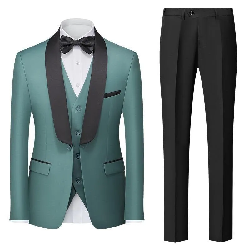 Men's Premium Suit Casual Regular Smart Fit 3 Pieces Prom Tuxedo Shawl Lapel Wedding Party Groomsmen Suits (Blazer   Vest   Pants) | 601