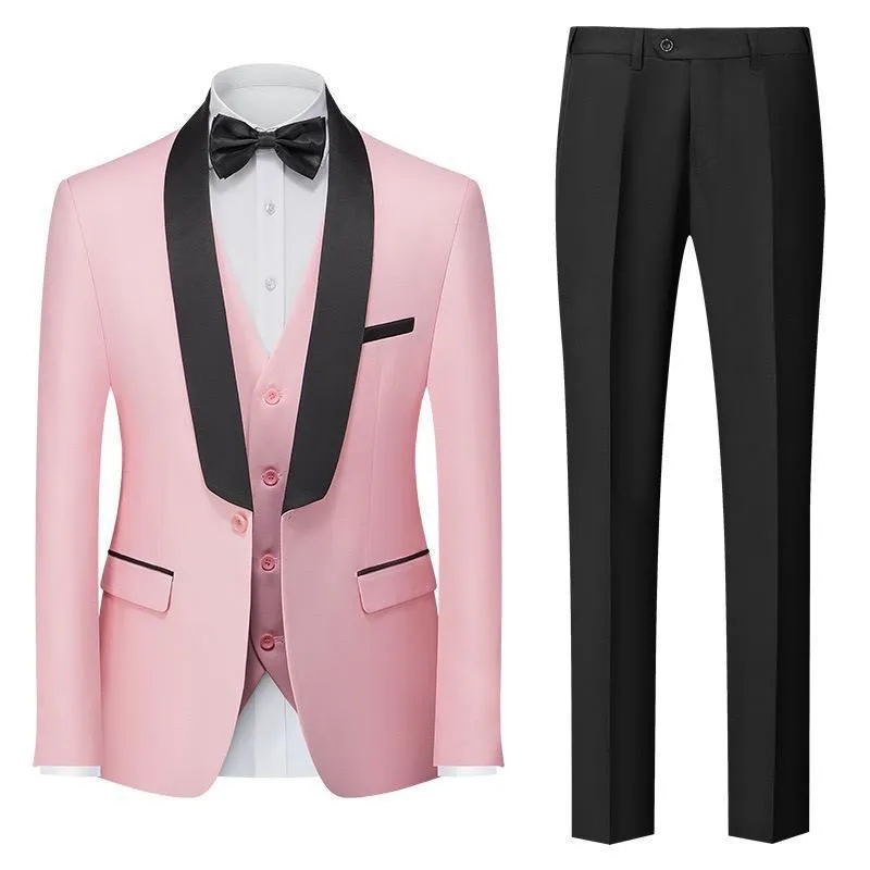 Men's Premium Suit Casual Regular Smart Fit 3 Pieces Prom Tuxedo Shawl Lapel Wedding Party Groomsmen Suits (Blazer   Vest   Pants) | 601