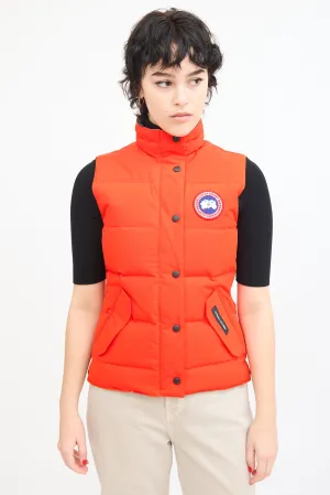 Monarch Orange Freestyle Down Vest