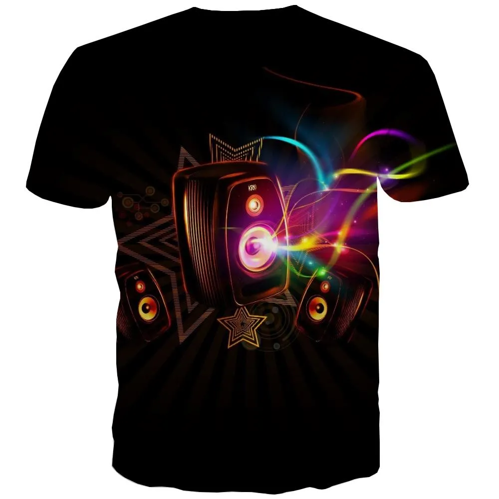 Music T shirts Men Instrument T-shirts Graphic Retro Tshirt Printed Electronic Tshirts Casual