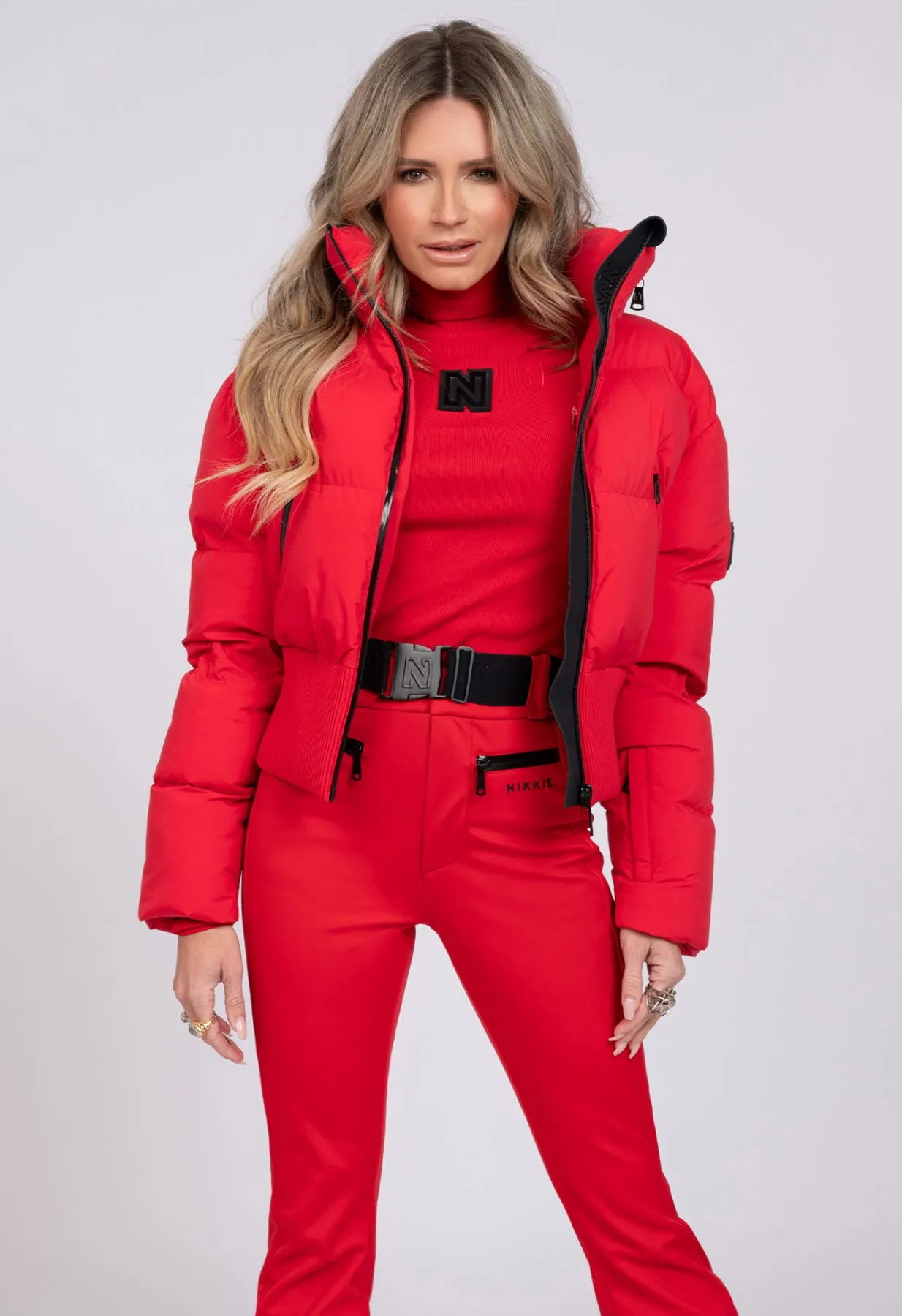 Nikkie Grace Ski Pants in Red