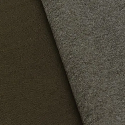 Olive Brown/Gray Double Knit Jacketing Fabric