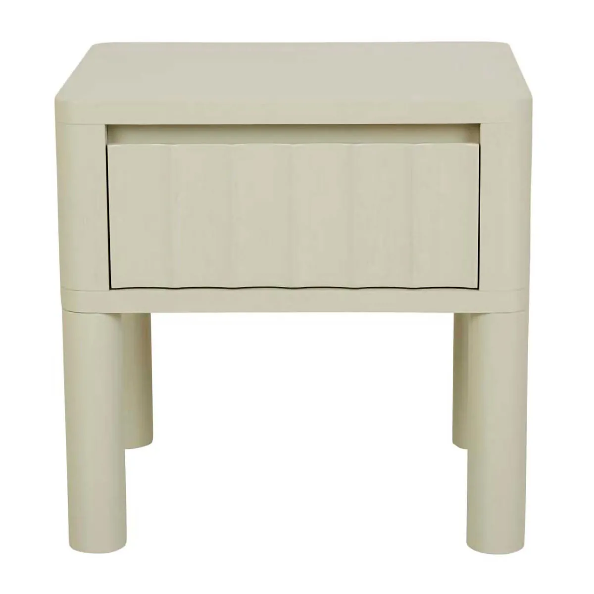 Oliver Fluted 1 Drawer Bedside Table