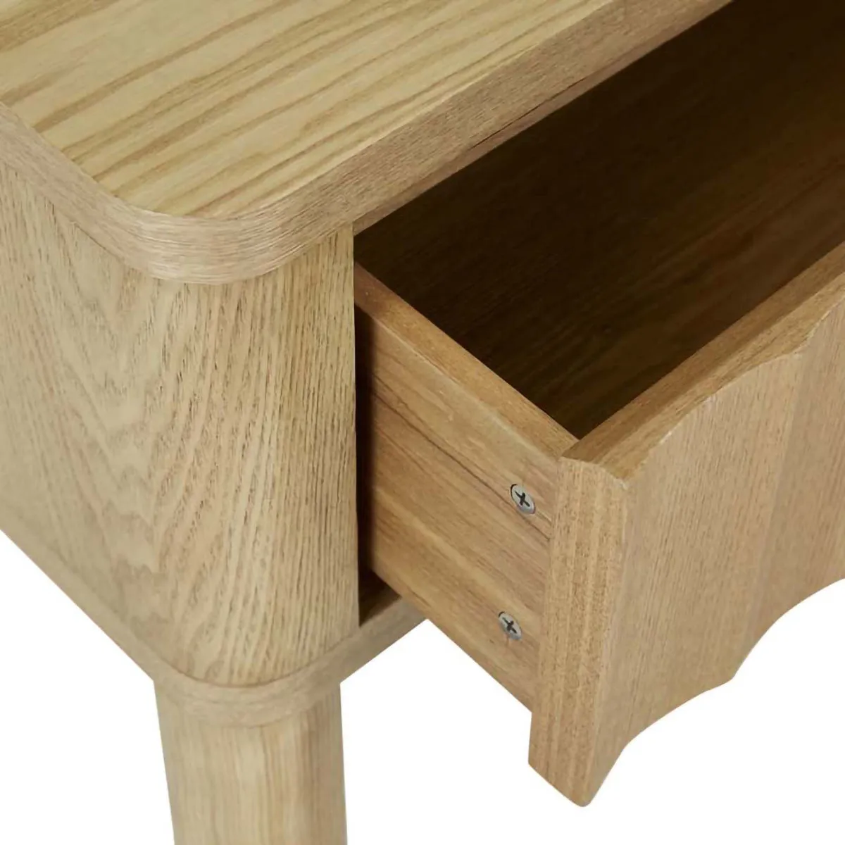 Oliver Fluted 1 Drawer Bedside Table