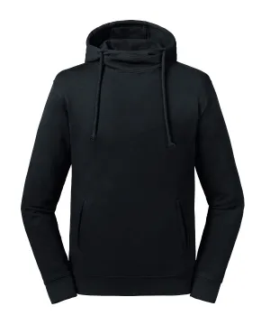 Pure organic high collar hooded sweatshirt | Black