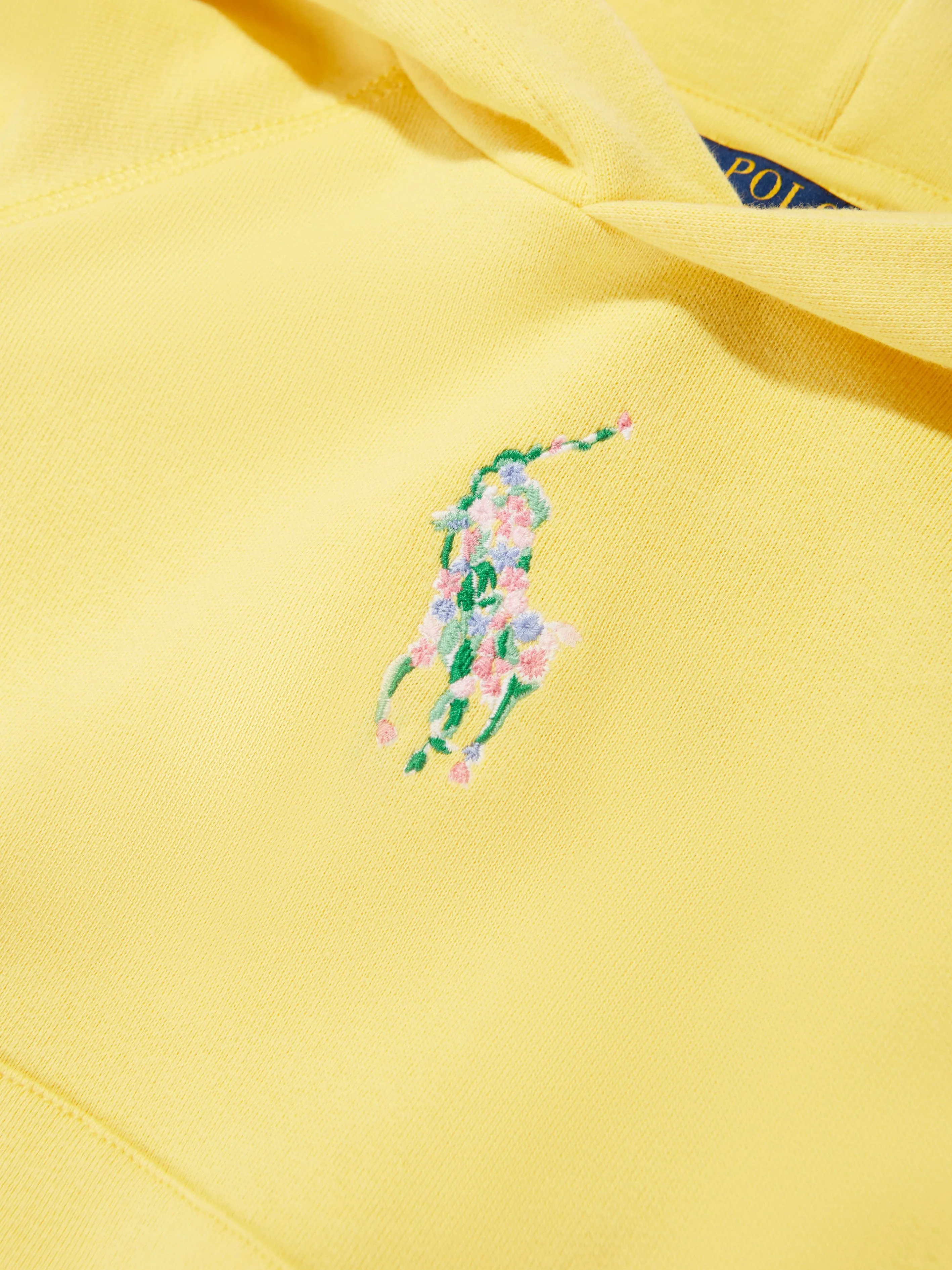 Ralph Lauren Girls Logo Hoodie in Yellow