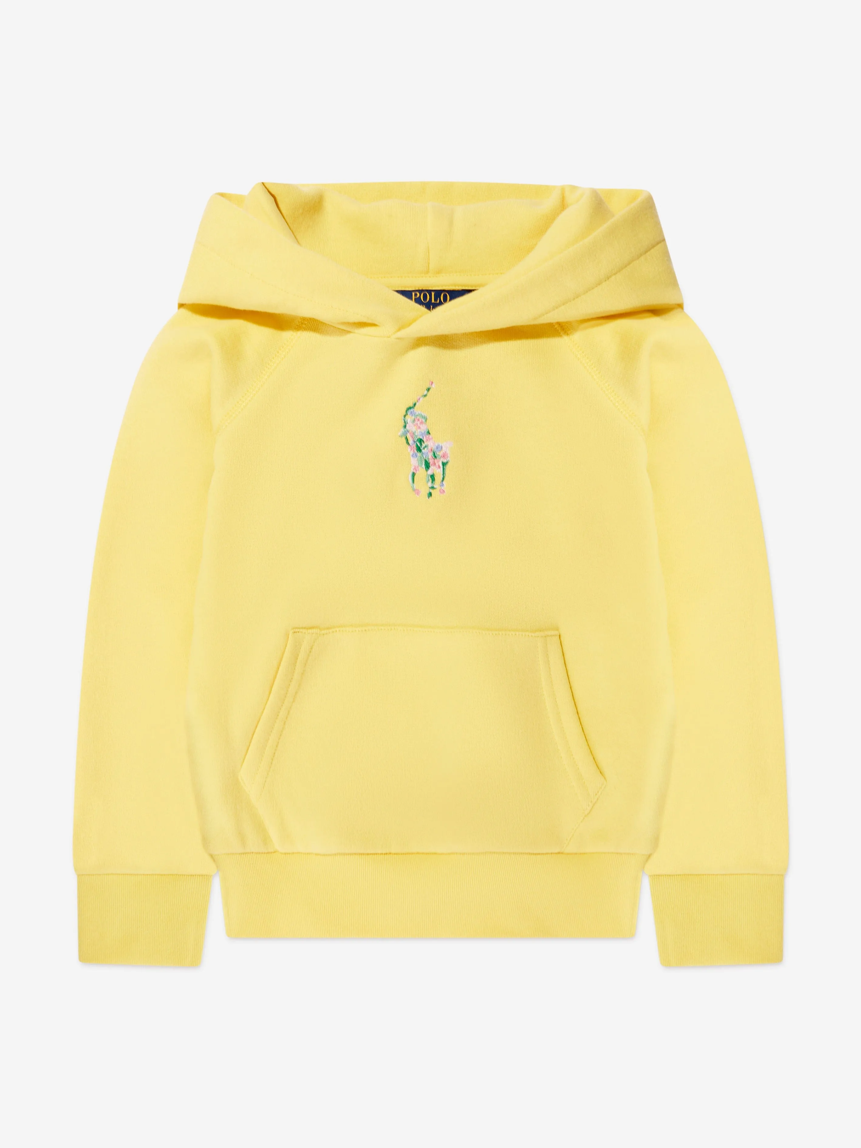 Ralph Lauren Girls Logo Hoodie in Yellow