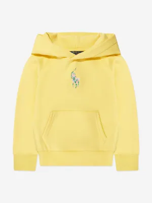 Ralph Lauren Girls Logo Hoodie in Yellow