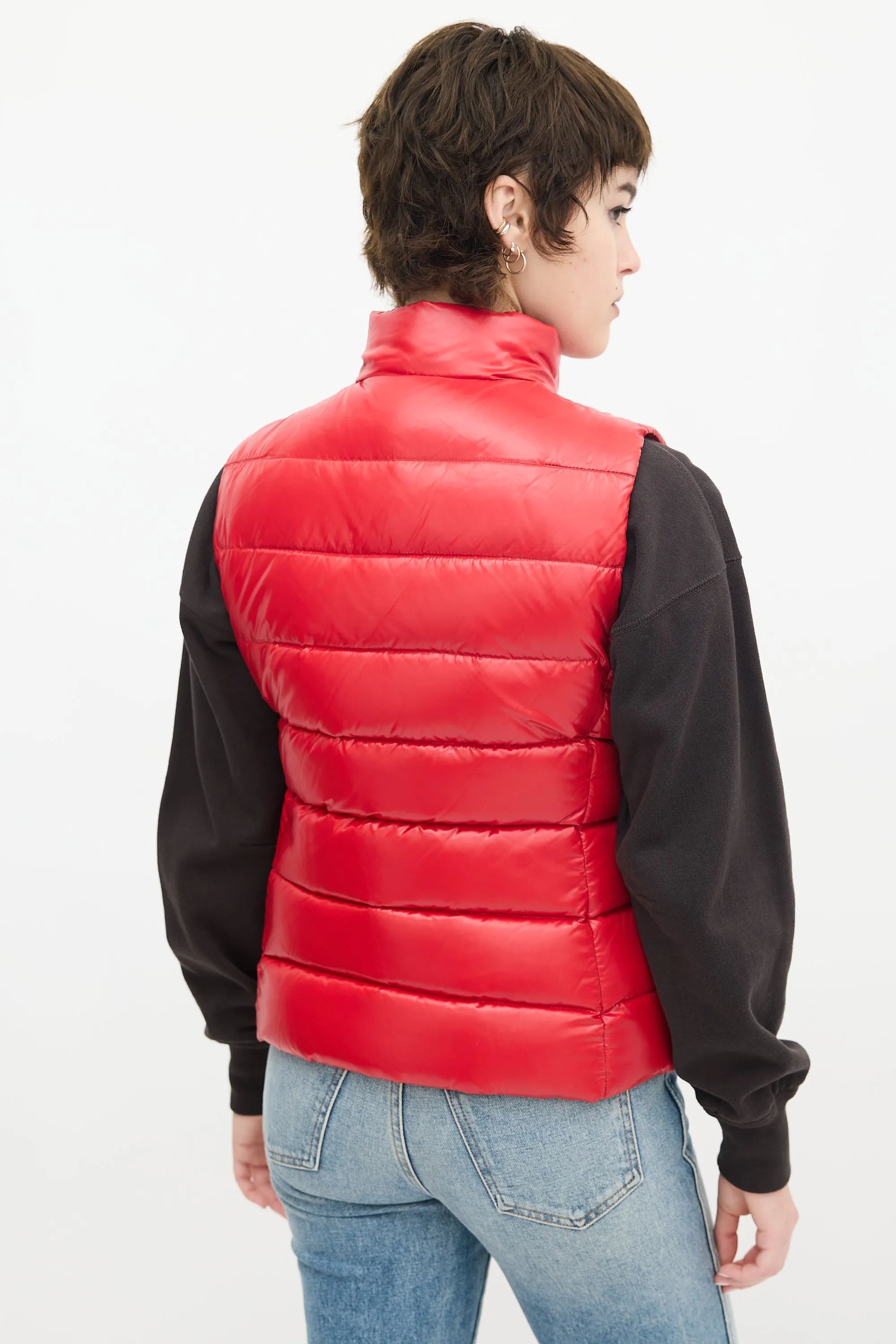 Red Ghany Down Puffer Vest