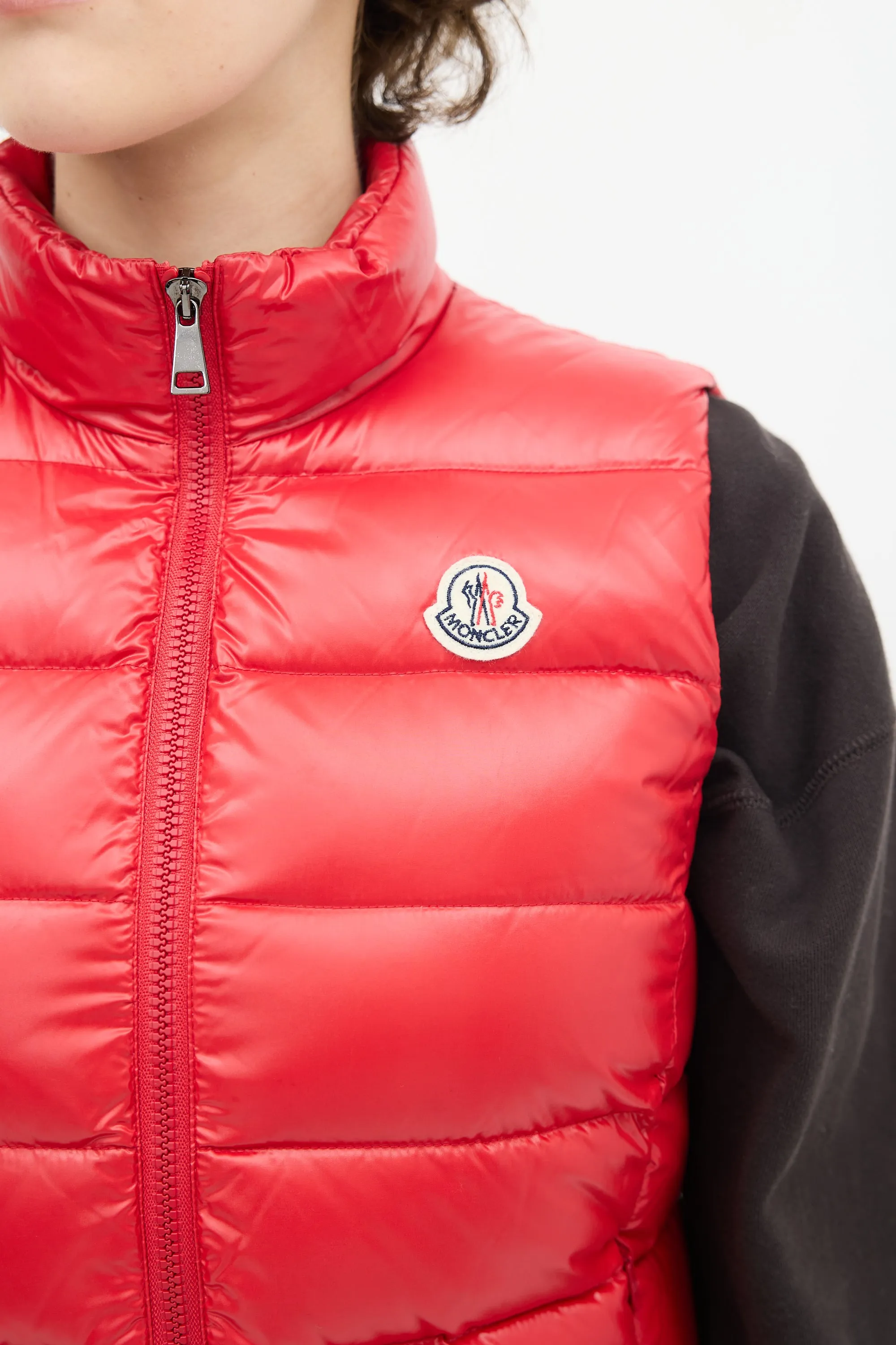 Red Ghany Down Puffer Vest