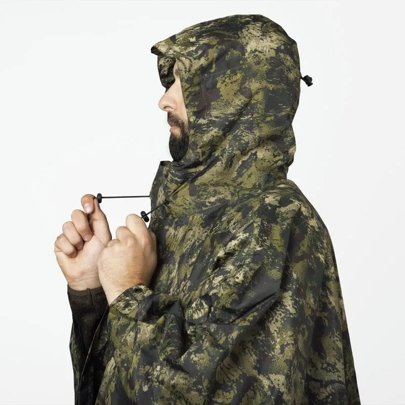 Seeland Taxus Camo SEETEX Waterproof Rain Poncho - InVis Green