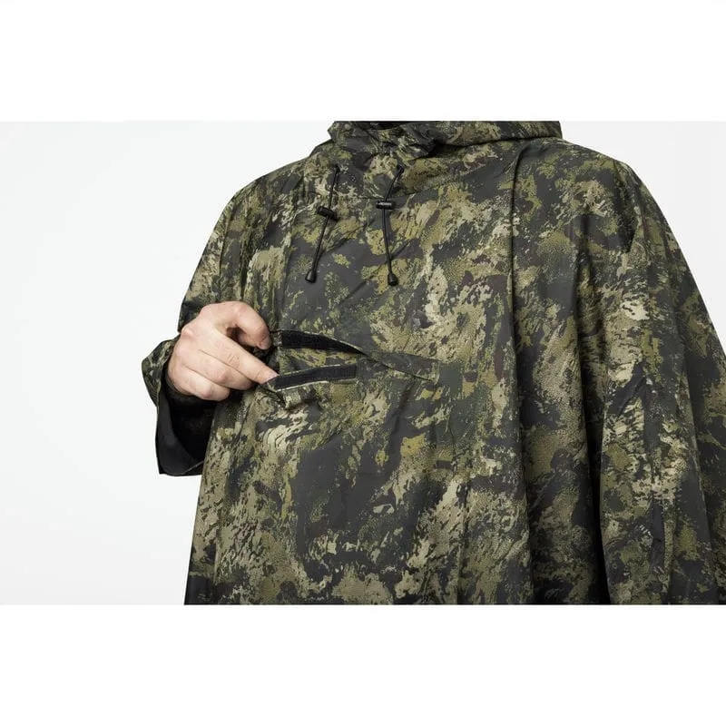 Seeland Taxus Camo SEETEX Waterproof Rain Poncho - InVis Green