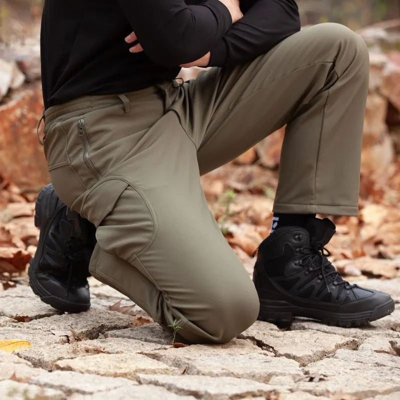 Sharkskin Windproof Softshell Fleece Lined Cargo Pants