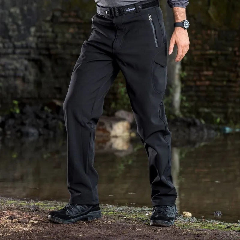 Sharkskin Windproof Softshell Fleece Lined Cargo Pants