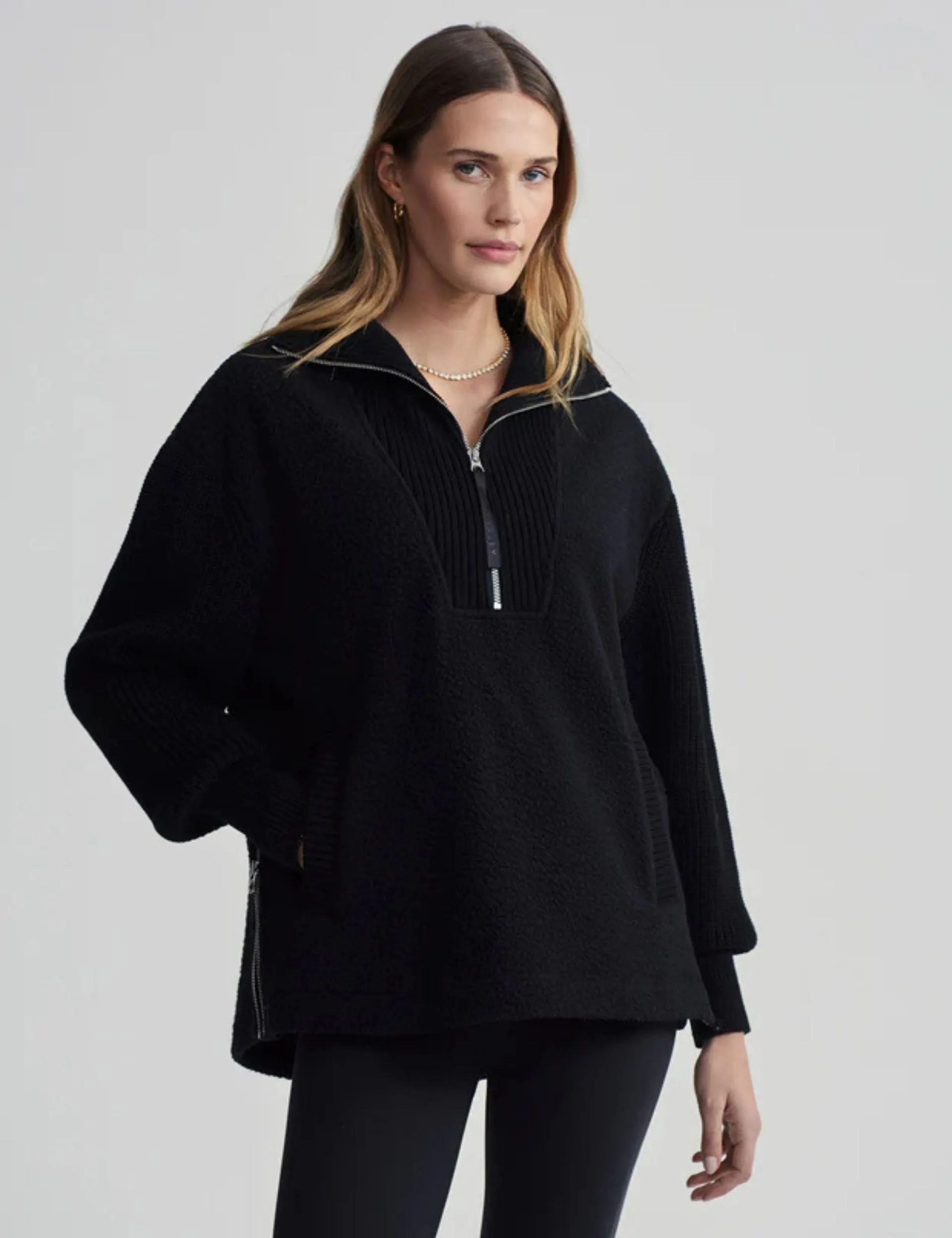 Theresa Half-Zip Fleece - Black