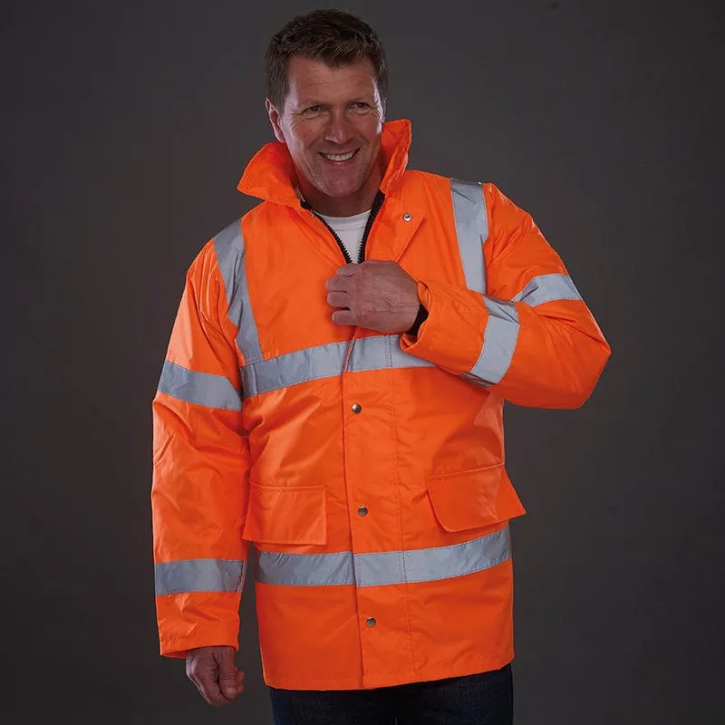 Yoko Hi Vis Waterproof Quilted Lined Road Safety Jacket